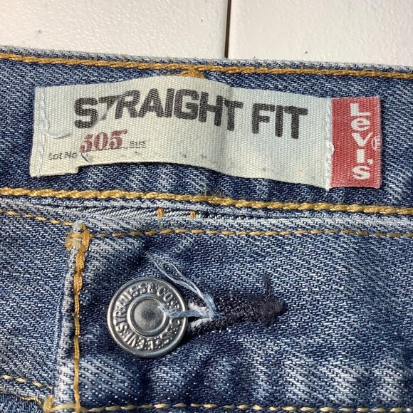 Levi’s 505 Men’s Straight Fit Blue Jeans 40x29 Classic Denim, GUC, Vintage Wash - Picture 4 of 12